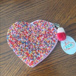 Sprinkles Heart Beaded Pouch